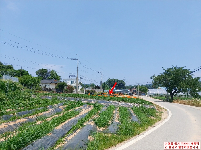 본건(기호1, 2) 주위 근경 (남서측 인근에서 촬영)