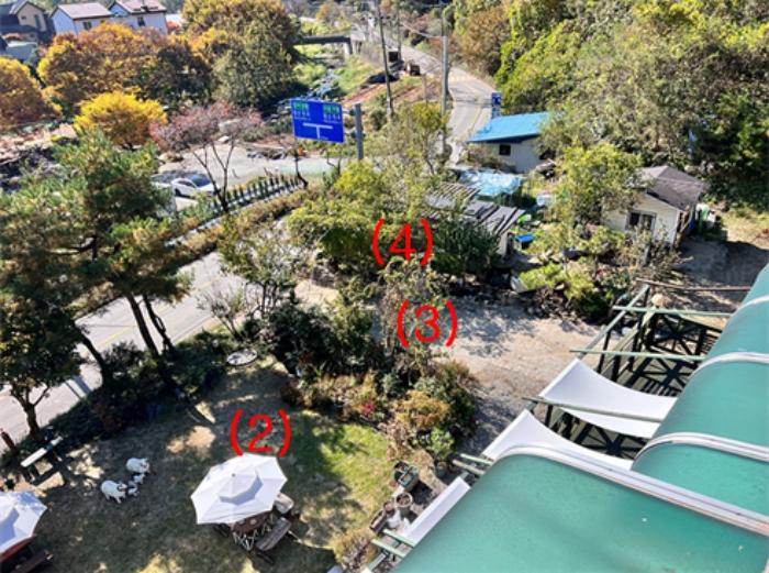 <기호(3,4)토지 북동측에서 촬영>