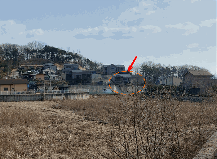 본건 기호1~ 3 주위의 전경
(서측 인근에서 촬영)