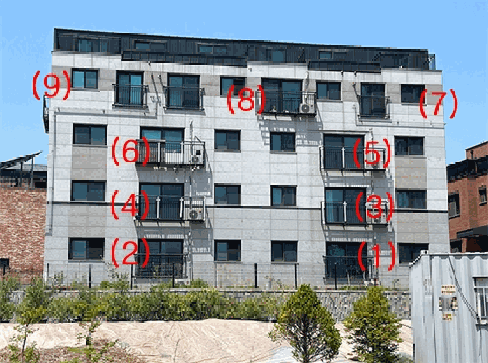 본건 남동측에서 촬영