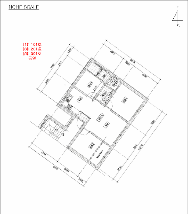 기호(1,3,5) 평면도