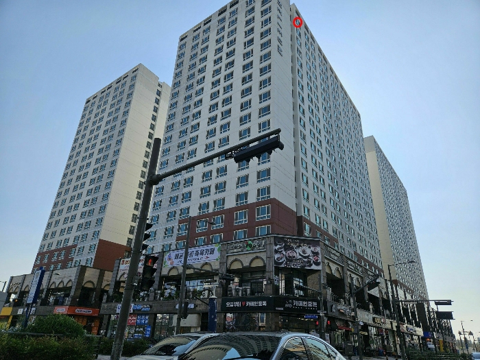 배곧헤리움어반크로스2차 에이동 전경(북측에서)