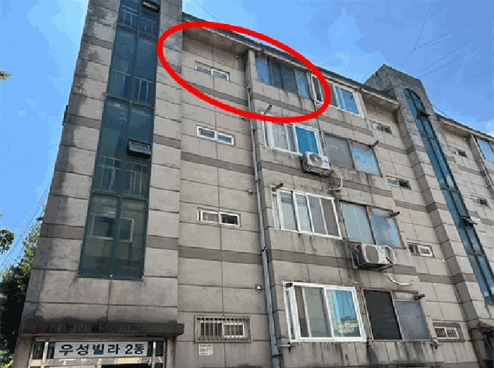 본건 동측에서 촬영