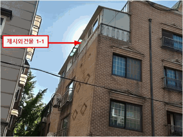 제시외 건물 1-1 : 북서측에서 촬영