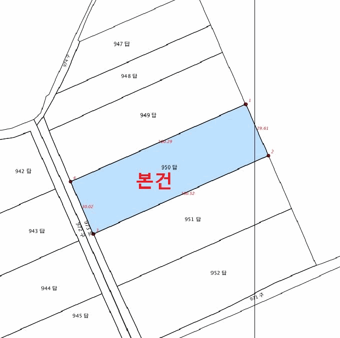 지적 및 건물개황도