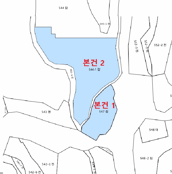 지적 및 건물개황도