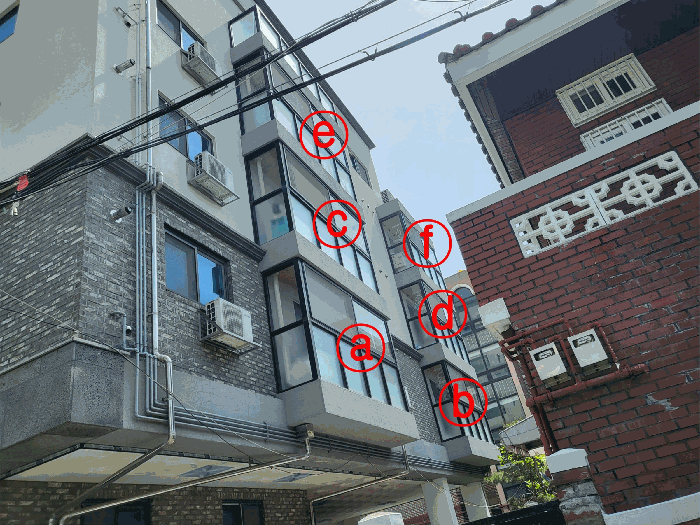 제시외건물(ⓐ~ⓕ)