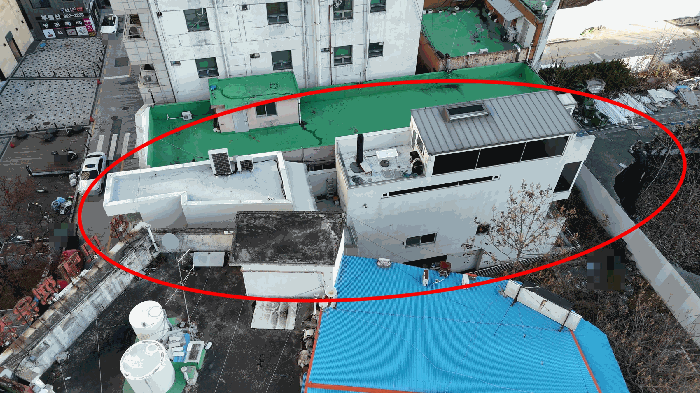 기호 2, 3 경사 항공사진