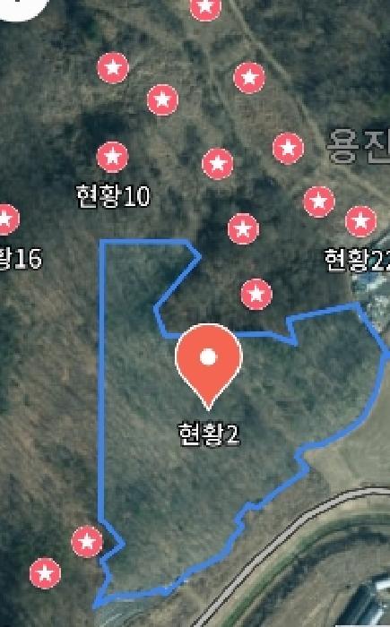 목록2 위성지도 모습