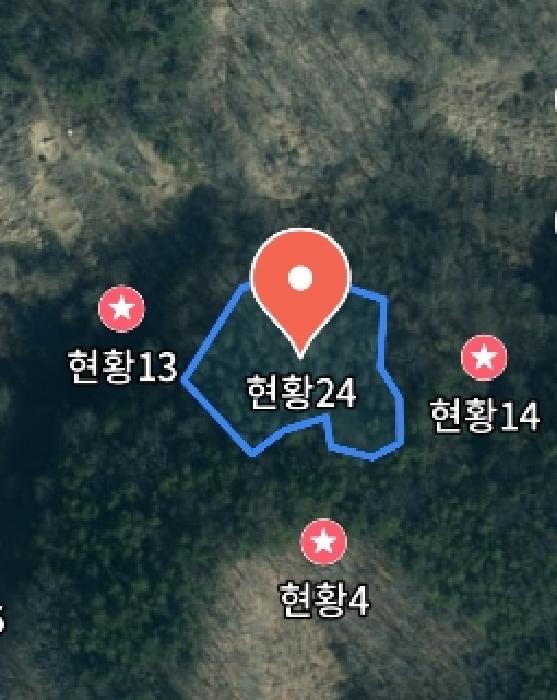 목록24 위성지도 모습