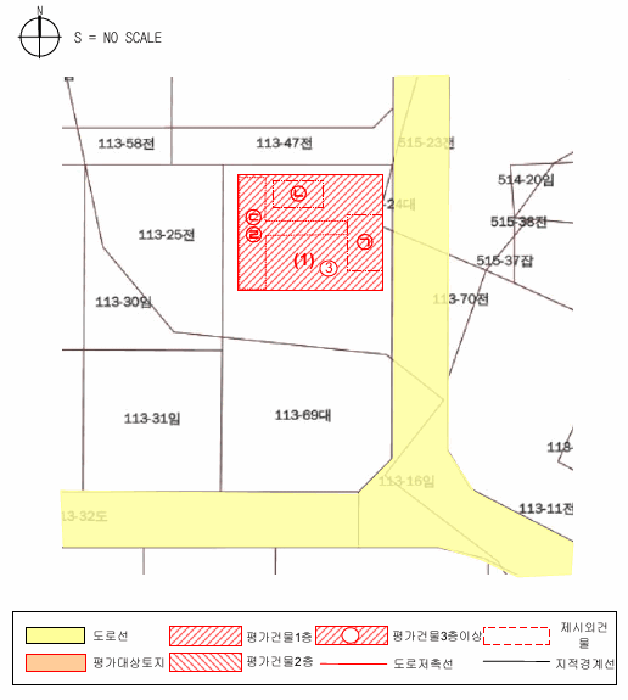 지적 및 건물개황도
