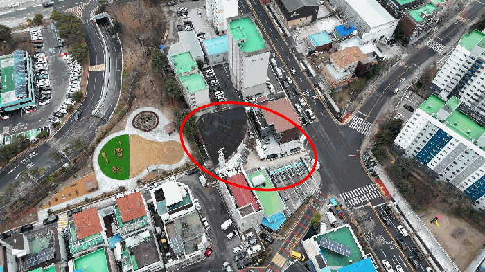 본건 경사 항공사진