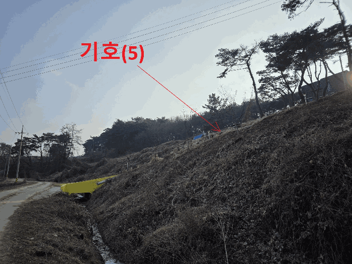 기호(5) 및 인접 도로 전경(북동측에서 촬영)