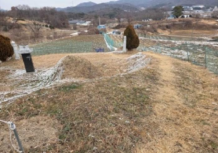 동쪽 지점 임야에 연접한 경계지점의 토지(아산시 염치읍 방현리 544-1) 상의