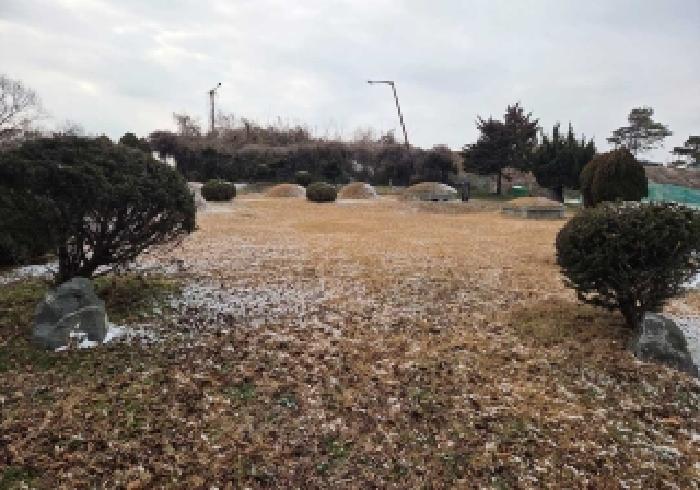 북쪽 지점 임야에 연접한 경계지점의 토지(아산시 염치읍 방현리 543) 상의 분묘