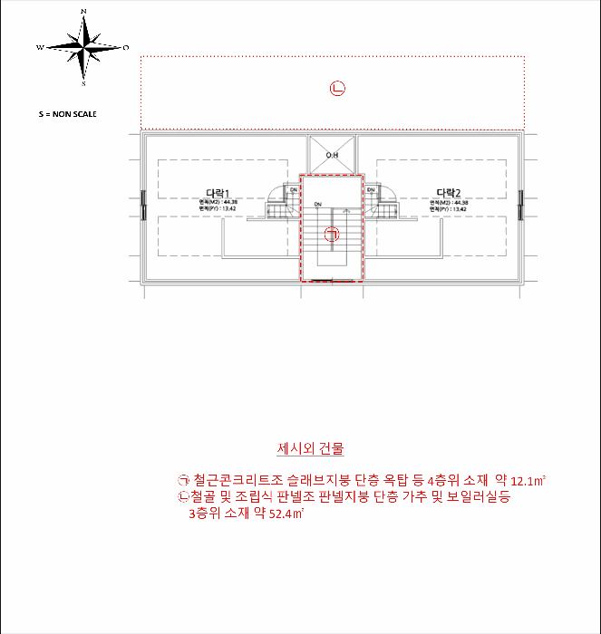건물개황도 및 내부구조도(건축물현황도 기준)