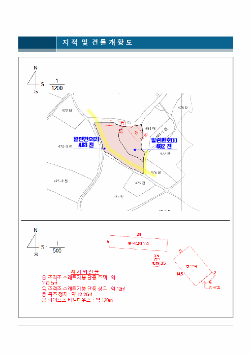 지적 및 건물개황도