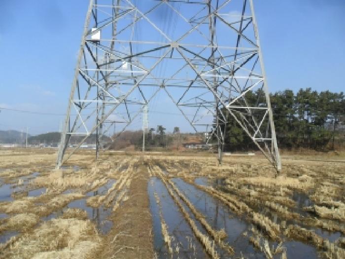 중앙 부분 서쪽 경계 부분 지상에 있는 철탑 주변의 모습