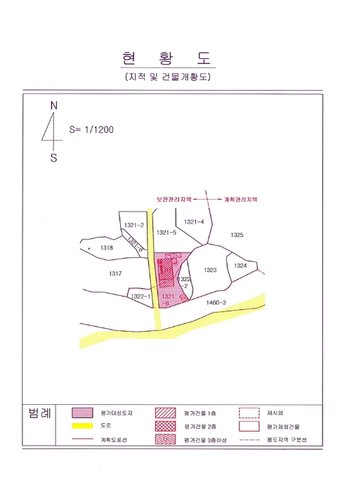 지적 및 건물개황도