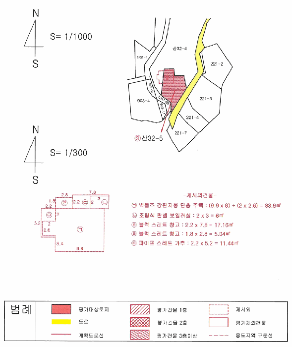 지적 및 건물개황도