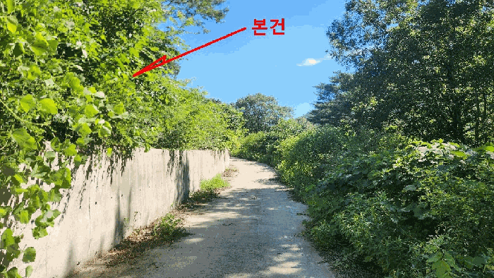 본건 서측 인접도로(타인소유 지상에 개설)