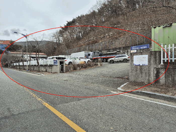 경상남도 양산시 호계동 1101 이든컴퍼니주차장 (본건 보관장소)
(남서측에서
