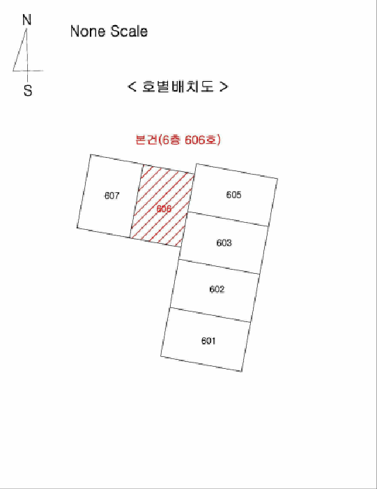 6층 호별 배치도