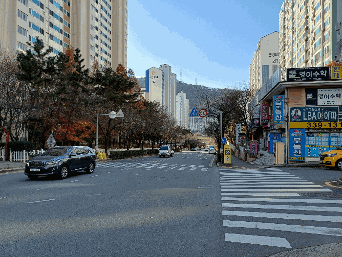 남측 도로 및 주변환경