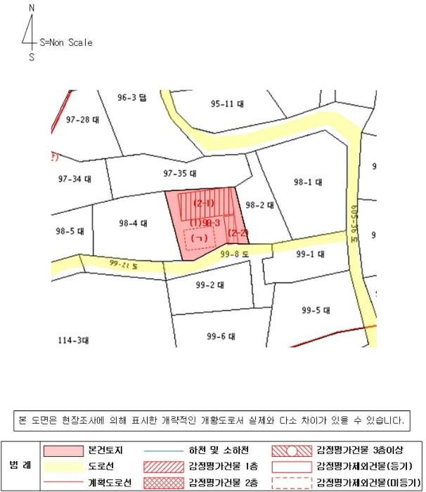 지 적 및 건 물 개 황 도