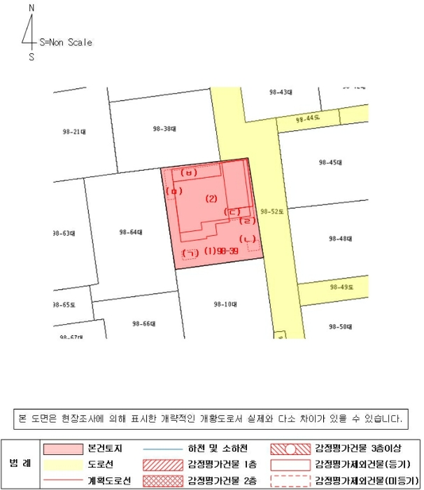 지 적 및 건 물 개 황 도