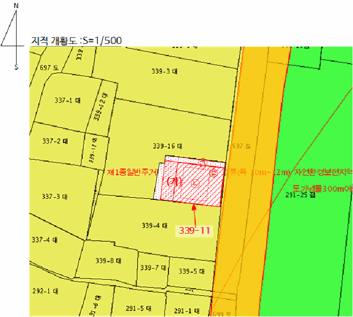 지적 및 건물개황도