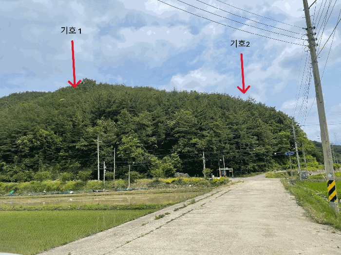 본건 기호 1), 2) 전경