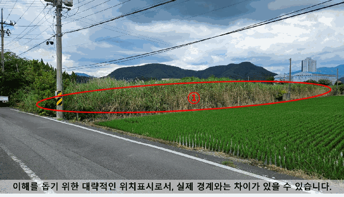 일련번호 1 토지(요장리 574-3) 북동측→남서측 전경