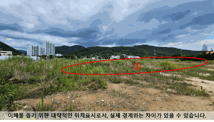 일련번호 1 토지(요장리 574-3) 남서측→북동측 전경