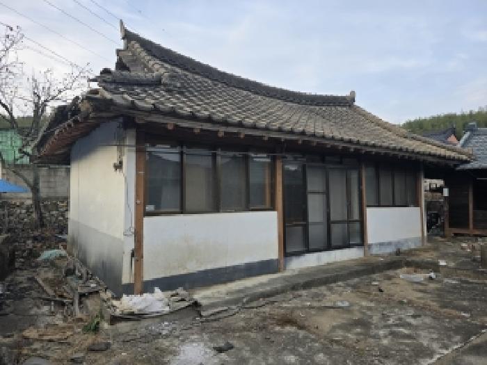 제시 된 단층주택 전경