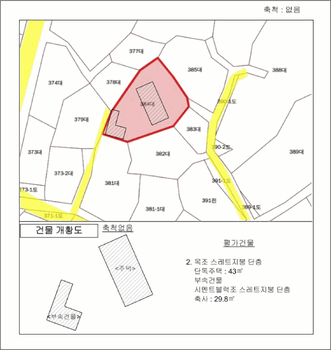 지적 및 건물개황도