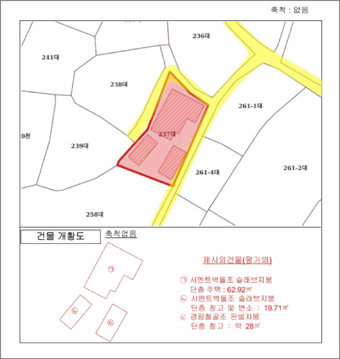 지적 및 건물개황도