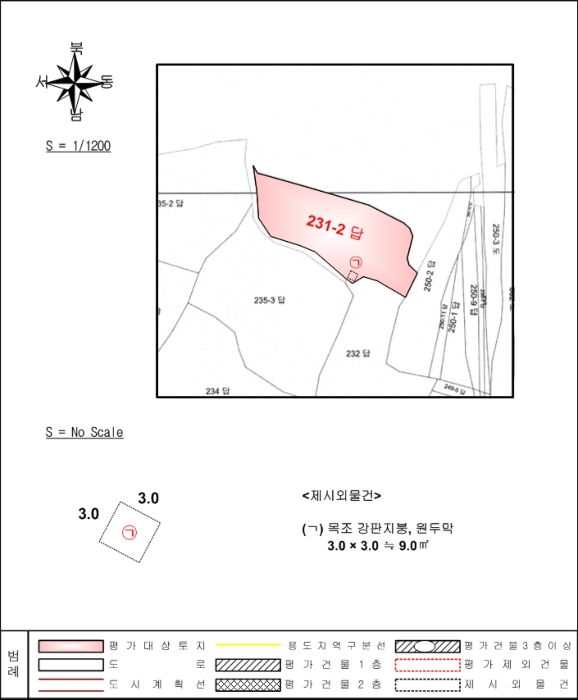 지 적 및 건 물 개 황 도
