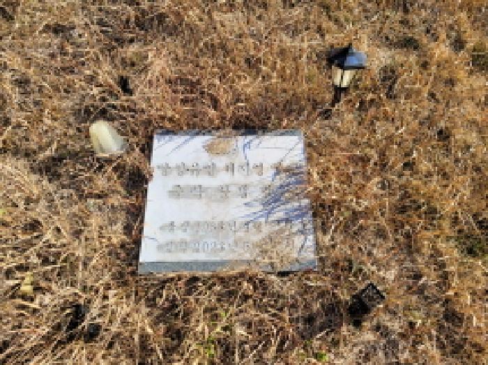 본건1항 북동쪽에 위치하는 분묘사진.