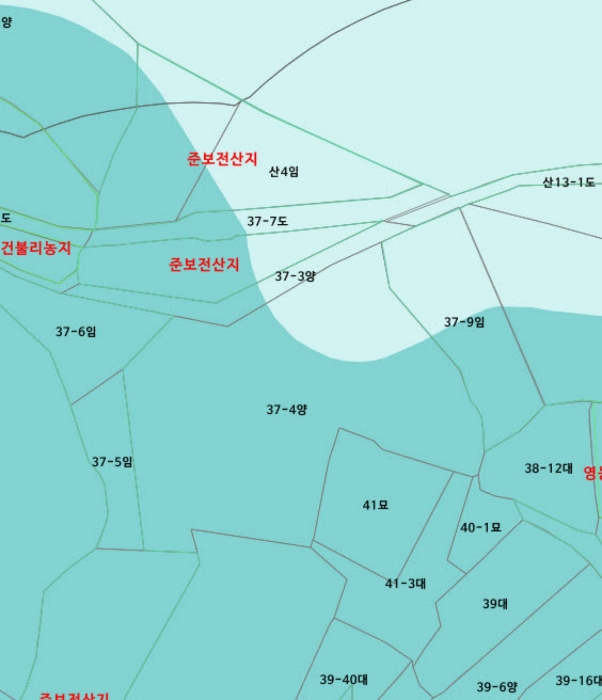 토지이용계획확인도면