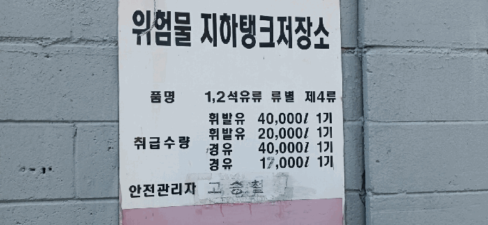주유탱크표식