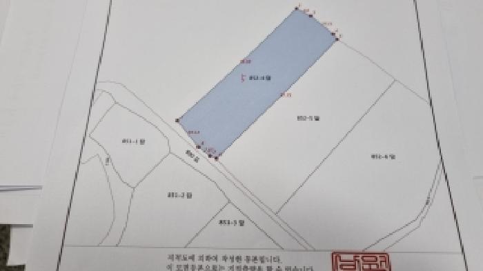 남원 광치 852-4 지적도면 사진