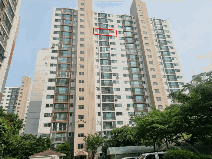 대상물건 107동 북서측 전경